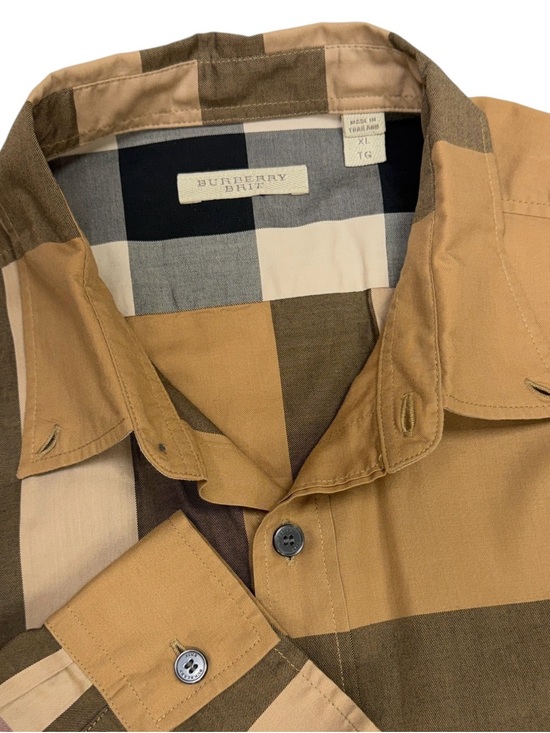 Burberry Other - Burberry Shirt Men XL Brown Nova Check Cotton Plaid Long Sleeve Button Down